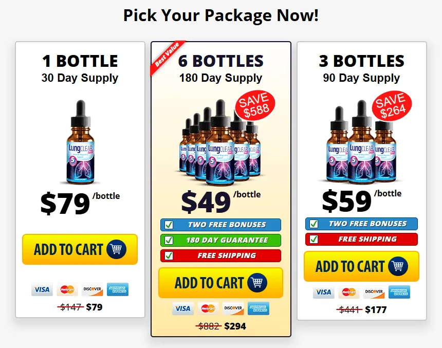 Lung Clear Pro order page 1